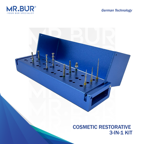 Mr Bur Cosmetic Restorative Kit use for veneer, inlay, onlay and crown preparation. 