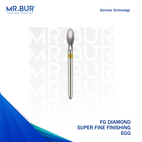 The #1 Best Super Fine Finishing Egg Diamond Bur FG. Mr. Bur offers the best online dental burs and is a Better Choice than Meisinger, Mani, Shofu, Eagle Dental, Trihawk, Suitable for Dental Cases.