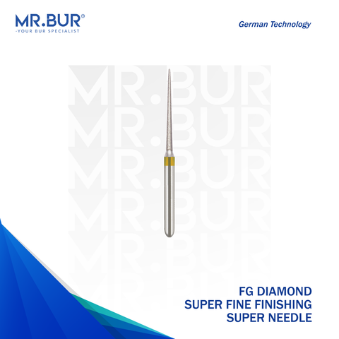 The #1 Best Super Fine Finishing Super Needle Diamond Bur FG. Mr. Bur offers the best online dental burs and is a Better Choice than Meisinger, Mani, Shofu, Eagle Dental, Trihawk, Suitable for Dental Cases.