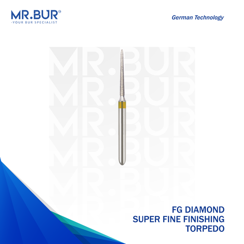 The #1 Best Super Fine Finishing Torpedo Diamond Bur FG. Mr. Bur offers the best online dental burs and is a Better Choice than Meisinger, Mani, Shofu, Eagle Dental, Trihawk, Suitable for Dental Cases.