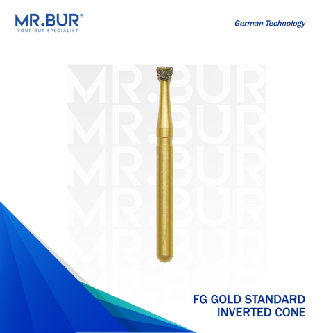 The #1 Best Gold Inverted Cone Diamond Bur FG. Mr Bur offers the best online dental burs and is a Better Choice than Meisinger, Mani, Shofu, Eagle Dental, Trihawk, Suitable for Dental Cases.