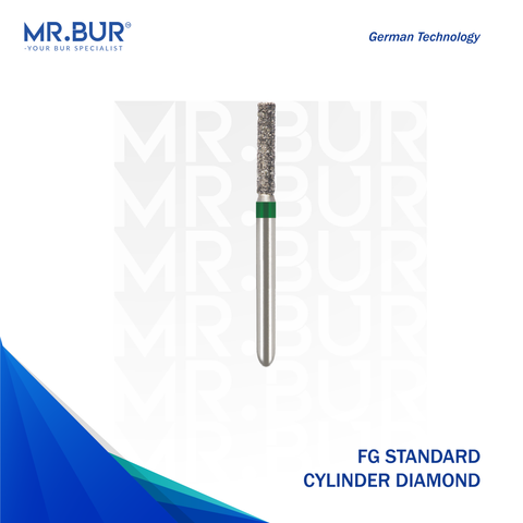 This is the Cylinder Flat End Coarse FG diamond bur sold by Mr Bur the best international diamond dental bur supplier.