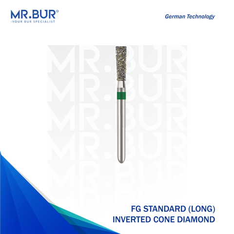 This is the FG Long Inverted Cone diamond dental bur sold by mr bur the best diamond bur supplier in the world