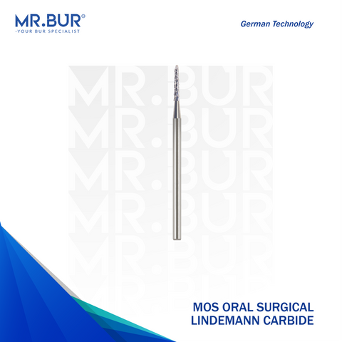 Mr. Bur MOS Oral Surgical Lindemann Carbide Bur HP162 ensures precise bone cutting and sectioning in oral surgery with optimal control and efficiency.