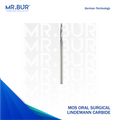 Mr. Bur MOS Oral Surgical Lindemann Carbide Bur HP166 provides precise bone cutting and sectioning for oral surgery, ensuring optimal control and efficiency.