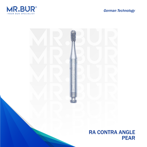 The #1 Best Contra Angle Pear Diamond Bur RA. Mr. Bur offers the best online dental burs and is a Better Choice than Meisinger, Mani, Shofu, Eagle Dental, Trihawk, Suitable for Dental Cases.