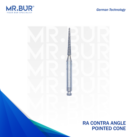 The #1 Best Contra Angle Pointed Cone Diamond Bur RA. Mr. Bur offers the best online dental burs and is a Better Choice than Meisinger, Mani, Shofu, Eagle Dental, Trihawk, Suitable for Dental Cases.