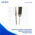 Mr. Bur Abrasive Sandpaper and Mandrel Dental Laboratory Bur, designed for efficient polishing, contouring, and finishing of dental materials with precision and durability.