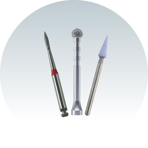 Mr. Bur degranulation burs are essential for precisely removing unnecessary soft tissue remnants attached to bone, addressing issues like inflammation, pyogenic granuloma, and excessive granulation, as well as correcting uneven or convex bone surfaces.