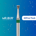 Mr. Bur 30pcs Inverted Cone Coarse Diamond Bur FG ensures efficient cutting, precise cavity preparation, and optimal material removal for dental restorations.