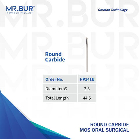 Best Mr. Bur Lindemann Bur HP141E ensures durable, precise cutting with a round carbide design, reducing surgery time and preserving bone tissue.