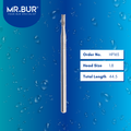 Mr. Bur HP165 Carbide Fissure MOS Bur HP is used in multiple dental procedures, ideal for bone cutting, bone grafting, sectioning wisdom teeth, and separating teeth.