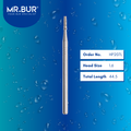 Mr. Bur HP207L Carbide Fissure MOS Bur HP is used in multiple dental procedures, ideal for bone cutting, bone grafting, sectioning wisdom teeth, and separating teeth.