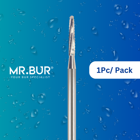 Mr. Bur's 1pc HP162 Lindemann Bur HP Bone Cutting is ideal for oral surgery, separation, bone grafting, and bone cutting.