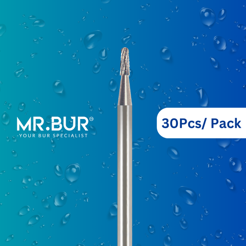 Mr. Bur's 30 pcs CB33R Lindemann Bur HP Bone Cutting is perfect for oral surgery, separation, bone grafting, and bone cutting.