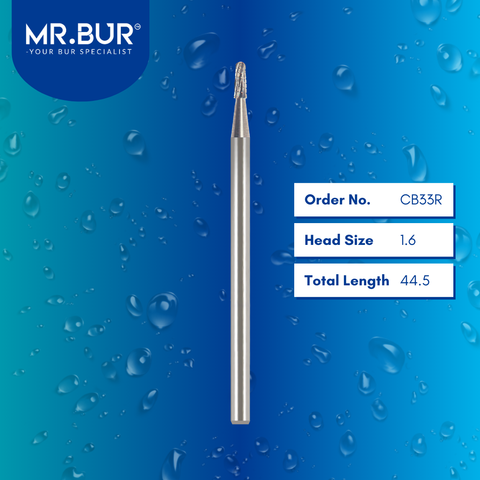 Mr. Bur CB33R Lindemann Bur HP Bone Cutting is ideal for oral surgery, separation, bone crafting, and bone cutting.