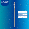 Mr. Bur HP166 Lindemann Bur HP Bone Cutting, made of full carbide with no welding involved, is ideal for oral surgery, separation, bone crafting, and bone cutting.