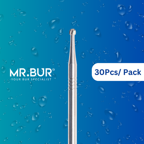 Mr. Bur's 30pcs MOS Oral Surgical Round Carbide Bur HP is perfect for bone cutting, bone grafting, sectioning wisdom teeth, and separating teeth.