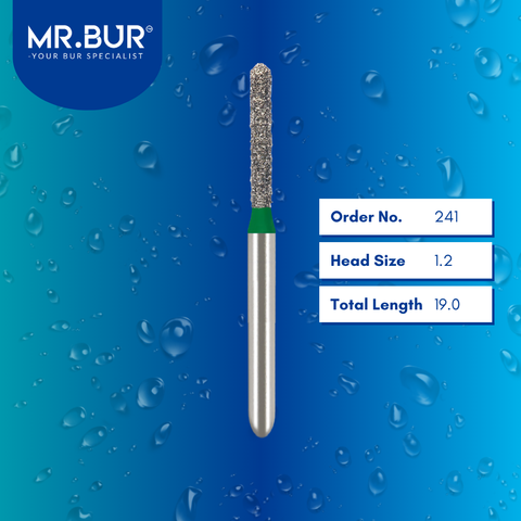 Mr. Bur 882 mini straight torpedo diamond bur 241 are tools used in multiple dental procedures. ISO 806 313 142 534 012 FG, Their mini straight torpedo heads are ideal for cavity preparation, trimming and lingual buccal reduction with limited mouth opening