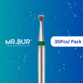 Mr. Bur 30pcs Mini Inverted Cone Coarse Diamond Bur FG ensures precise cutting, efficient cavity preparation, and optimal material removal for detailed dental restorations.