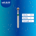 Mr. Bur 801 mini round diamond bur 204B are tools used in many dental procedures. ISO 806 313 534 021 FG, Their mini round heads are ideal for excavating small tissue during cavity preparation, opening teeth for endodontic treatment, general cleaning of tooth structure from caries, and selective grinding for limited mouth opening.