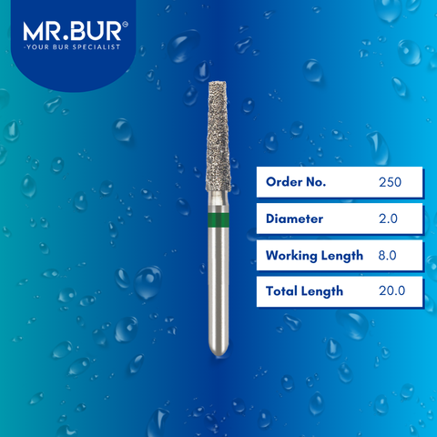 Mini Taper Flat End Coarse Diamond Bur FG 