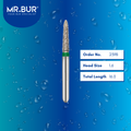 Mr. Bur 877 mini taper torpedo diamond bur 239B are tools used in multiple dental procedures. ISO 806 313 129 534 016 FG, Their mini taper torpedo heads are ideal for cavity preparation, trimming and lingual buccal reduction with limited mouth opening