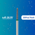 Achieve precision with Mr. Bur's 30pcs Mini Bulk Reduction Twister Coarse Diamond Bur FG. Ideal for crown cutting, teeth separation, prosthodontic procedures, oral surgery, and mini shank applications.