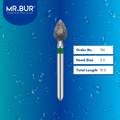 Mr. Bur 136 Occlusal Surface Reduction Peach Coarse Diamond Bur 830 FG are tools used in various dental procedures. ISO 806 314 257 534 033, Their peaches design is ideal for crown preparation, cavity preparation, occlusal reduction, lingual reduction, model fabrication, crown & bridge techniques, prosthodontic applications, and restorative treatments.