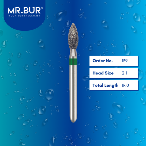 Mr. Bur 139 Occlusal Surface Reduction Peach Coarse Diamond Bur 830 FG are tools used in various dental procedures. ISO 806 314 257 534 021, Their peaches design is ideal for crown preparation, cavity preparation, occlusal reduction, lingual reduction, model fabrication, crown & bridge techniques, prosthodontic applications, and restorative treatments.