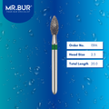 Mr. Bur 139a Occlusal Surface Reduction Peach Coarse Diamond Bur 830 FG are tools used in various dental procedures. ISO 806 314 257 534 023, Their peaches design is ideal for crown preparation, cavity preparation, occlusal reduction, lingual reduction, model fabrication, crown & bridge techniques, prosthodontic applications, and restorative treatments.