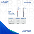 Mr. Bur RAF856/10 & RAF368/10 The Surgical Root Planing Kit is used for treating damaged and aging gums and removing calculus like scaling.