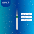 Mr. Bur 898 pointed cone diamond bur 66A are tools used in multiple dental procedures. ISO 806 314 164 534 010 FG, Their pointed needle heads are ideal for crown preparation, proximal axial reduction, and interproximal 