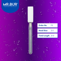 Mr. Bur F2 White Stone FG is ideal for composite polishing, compoShape bur, debonding, enamel finishing, finishing bur, and PFM finishing.