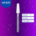 Mr. Bur F3 White Stone FG is ideal for composite polishing, compoShape bur, debonding, enamel finishing, finishing bur, and PFM finishing.