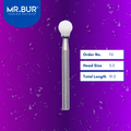 Mr. Bur F6 White Stone FG is ideal for composite polishing, compoShape bur, debonding, enamel finishing, finishing bur, and PFM finishing.