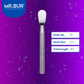 Mr. Bur F9 White Stone FG is ideal for composite polishing, compoShape bur, debonding, enamel finishing, finishing bur, and PFM finishing.