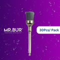 Mr. Bur 30pcs Abrasive Fiber Polishing Brush RA, designed for efficient surface finishing, fine polishing, and contouring in dental restorations and laboratory applications.