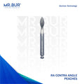 The #1 Best Contra Angle Peach Diamond Bur RA. Mr Bur offers the best online dental burs and is a Better Choice than Meisinger, Mani, Shofu, Eagle Dental, Trihawk, Suitable for Dental Cases.