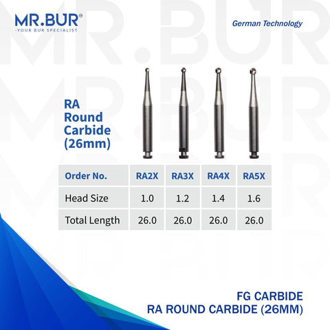 Round Carbide Bur RA 26mm