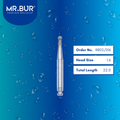 Mr. Bur R802/016 Contra Angle Round Collar Diamond Bur RA are tools used in multiple dental procedures, ideal for removing large amounts of tooth decay, cavity preparation, excavating, and creating access points for dental extractions. Suitable for prophylaxis, open access, orthodontics, oral surgery, cavity preparation, use on fillings, crown preparation, and implantology.