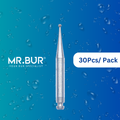 Mr. Bur's 30 pcs Contra Angle Round Diamond Bur RA is ideal for anterior and posterior teeth, cavity and crown prep, endo access, fillings, open access, prophylaxis, trimming, and preparation.