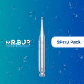 Mr. Bur's 5 pcs Contra Angle Round Diamond Bur RA is ideal for anterior and posterior teeth, cavity and crown prep, endo access, fillings, open access, prophylaxis, trimming, and preparation.