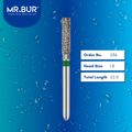 Mr. Bur 837L straight flat end cylinder diamond bur 23A are tools used in many dental procedures. ISO 806 314 111 534 018 FG, Their flat end cylinder heads are ideal for for different purposes, including removal of amalgam restorations, creating space and contours for crown placement and cavity preparations. 