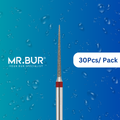 Mr. Bur's 30 pcs Fine Grit Pre-Polishing Super Needle Diamond Bur FG is perfect for orthodontic treatment, interproximal reduction, and achieving a high shine finish.