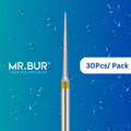 Enhance dental care with Mr. Bur 30 pcs Super Fine Finishing Super Needle Diamond Bur FG for interproximal reduction, orthodontic treatment, and high-shine polishing and finishing.