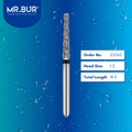 Mr. Bur 227AZ Spiral Cool Cut Taper Flat End Super Coarse Diamond Bur Short FG are tools used in multiple dental procedures, ideal for prosthodontics, mini shank, crown preparation, and crown & bridges.