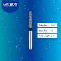 Mr. Bur 26AZ Spiral Cool Cut Taper Flat End Super Coarse Diamond Bur FG are tools used in multiple dental procedures, ideal for prosthodontics, crown preparation, and crown & bridges.