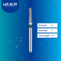 Mr. Bur 846 tapered flat end diamond bur 26 are tools used in multiple dental procedures. ISO 806 314 171 534 016 FG, Their tapered flat end heads are ideal for for effective crown and bridge preparation, shoulder margin preparation, and trimming and preparation for all composite materials. 