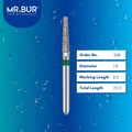 Mr. Bur 846 tapered flat end diamond bur 26B are tools used in multiple dental procedures. ISO 806 314 171 534 018 FG, Their tapered flat end heads are ideal for for effective crown and bridge preparation, shoulder margin preparation, and trimming and preparation for all composite materials. 